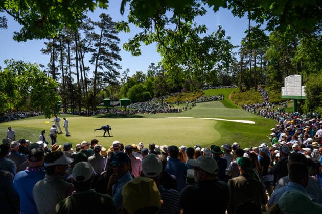 260409 Rory McIlroy of Northern Ireland on the sixth green during the first round of the 2026 Masters Golf Tournament on April 9, 2026 in Augusta. Photo: Petter Arvidson BILDBYRAN kod PA PA1193 golf masters bbeng the masters augusta Copyright: PETTERxARVIDSON BB260409PA120