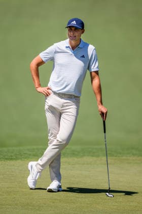 260409 Ludvig Aberg of Sweden during the first round of the 2026 Masters Golf Tournament on April 9, 2026 in Augusta. Photo: Petter Arvidson BILDBYRAN kod PA PA1193 golf masters bbeng the masters augusta sverige Copyright: PETTERxARVIDSON BB260409PA166