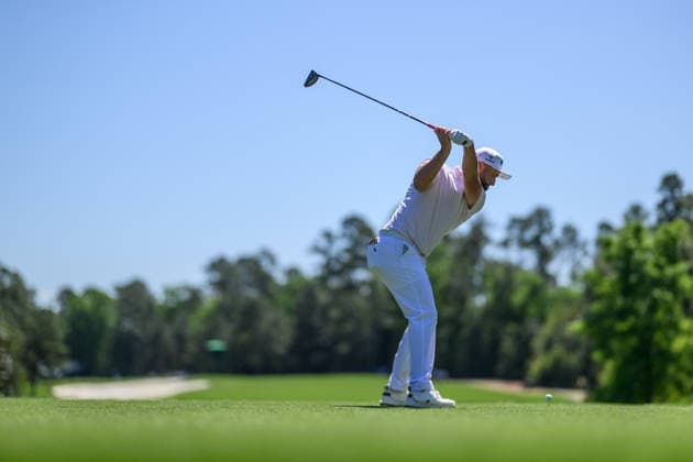 260409 Jon Rahm of Spain during the first round of the 2026 Masters Golf Tournament on April 9, 2026 in Augusta. Photo: Petter Arvidson BILDBYRAN kod PA PA1193 golf masters bbeng the masters augusta Copyright: PETTERxARVIDSON BB260409PA180