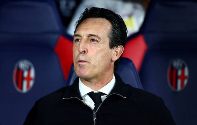 Aston Villa Manager Unai Emery. Bologna v Aston Villa, UEFA Europa League, Quarter Final, First Leg, Football, Renato Dall Ara Stadium, Bologna, Italy - 09 Apr 2026Bologna Renato Dall Ara Stadium Italy EDITORIAL USE ONLY No use with unauthorised audio, video, data, fixture lists, club league logos or live services. Online in-match use limited to 120 images, no video emulation. No use in betting, games or single club league player publications. Copyright: xJamesxMarsh Shutterstockx 16811867ao