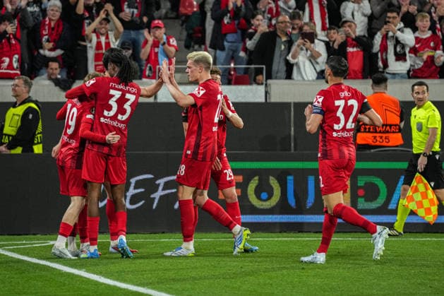 UEFA Europa League: SC Freiburg vs RC Celta Vigo, 09.04.2026 Torjubel zum 2:0 durch Jan-Niklas Beste (SC Freiburg, 19) UEFA Europa League: SC Freiburg vs RC Celta Vigo, Europa-Park-Stadion, 09.04.2026 Copyright: xBEAUTIFULxSPORTS Boscox