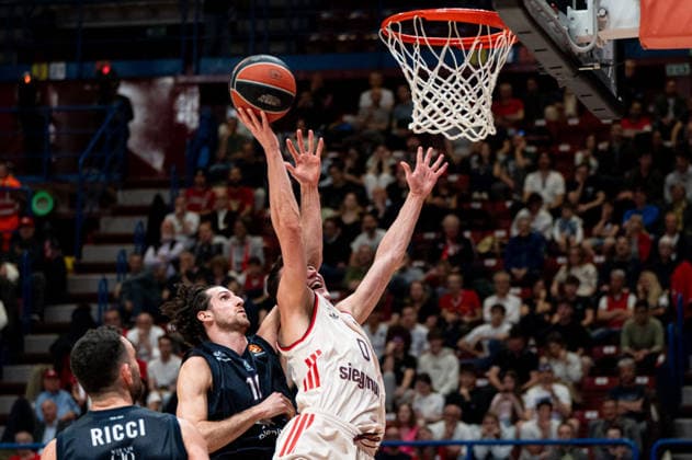 BASKET - Euroleague - EA7 Emporio Armani Milano vs Bayern Monaco Leandro Bolmaro (Olimpia Milano) during EA7 Emporio Armani Milano vs Bayern Monaco, Basketball Euroleague match in Assago (MI), Italy, April 09 2026 Assago (MI) Italy  Copyright: xIPAxSport ABACAx