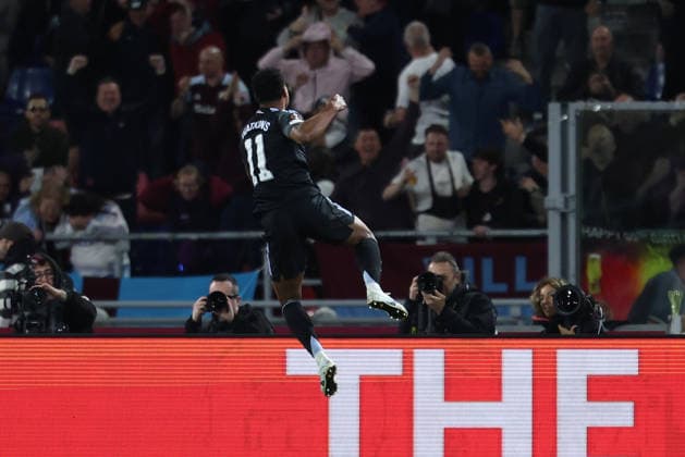 Ollie Watkins of Aston Villa FC celebrates after scoring the goal of 1-2 during the UEFA Europa League 2025 2026 football match between Bologna FC and Aston Villa FC at Renato dall Ara stadium in Bologna (Italy), April 09th, 2026. cesarexpurini