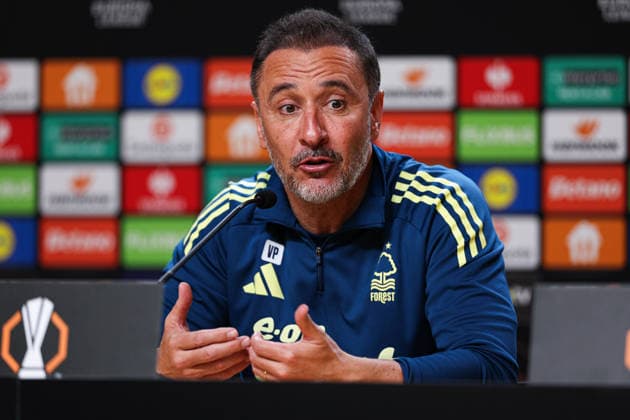 April 9, 2026, Porto, Porto, Portugal: Porto, PORTUGAL - APRIL 09: Vitor Pereira, Head Coach of Nottingham Forest, speaks to the media in a post match press conference, PK, Pressekonferenz after the UEFA Europa League 2025 26 Quarter-Final Leg One match between Fc Porto and Nottingham Forest at Estadio Dragao on April 09, 2026 in Porto, Portugal Porto Portugal - ZUMAe141 20260409_zsp_e141_175 Copyright: xLuisxEirasx