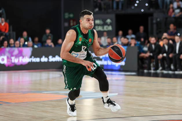 April 9, 2026, Valencia, Valencia, Spain: Kostas Sloukas of Panathinaikos Aktor Athens in action during the Turkish Airlines EuroLeague Regular Season Round 37 match between Valencia Basket and Panathinaikos Aktor Athens at Roig Arena on April 09, 2026, in Valencia, Spain. Valencia Basket V Panathinaikos Aktor Athens - Turkish Airlines EuroLeague  - ZUMAa181 20260409_zaa_a181_327 Copyright: xIrinaxR.xHipolitox