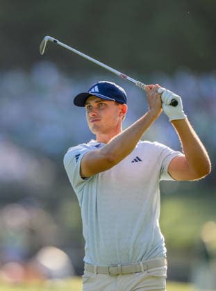 260409 Ludvig Aberg of Sweden during the first round of the 2026 Masters Golf Tournament on April 9, 2026 in Augusta. Photo: Petter Arvidson BILDBYRAN kod PA PA1193 golf masters bbeng the masters augusta sverige Copyright: PETTERxARVIDSON BB260409PA258