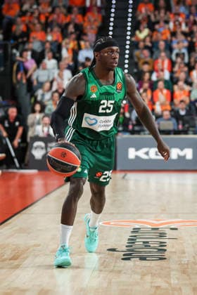 April 9, 2026, Valencia, Valencia, Spain: Kendrick Nunn of Panathinaikos Aktor Athens in action during the Turkish Airlines EuroLeague Regular Season Round 37 match between Valencia Basket and Panathinaikos Aktor Athens at Roig Arena on April 09, 2026, in Valencia, Spain. Valencia Spain - ZUMAa181 20260409_zaa_a181_326 Copyright: xIrinaxR.xHipolitox