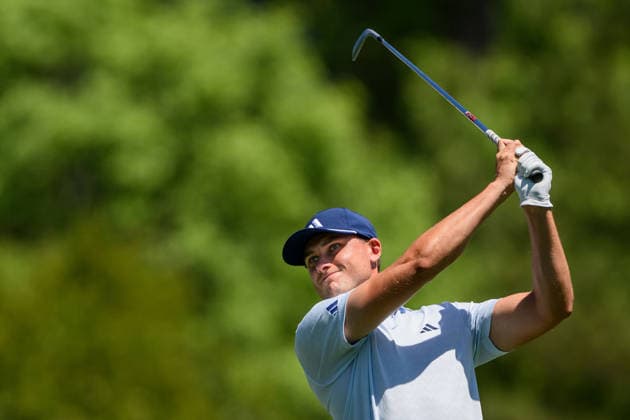 260409 Ludvig Aberg of Sweden during the first round of the 2026 Masters Golf Tournament on April 9, 2026 in Augusta. Photo: Petter Arvidson BILDBYRAN kod PA PA1193 golf masters bbeng the masters augusta Copyright: PETTERxARVIDSON BB260409PA312