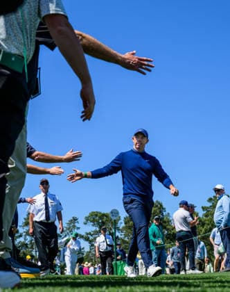 260409 Rory McIlroy of Northern Ireland during the first round of the 2026 Masters Golf Tournament on April 9, 2026 in Augusta. Photo: Petter Arvidson BILDBYRAN kod PA PA1193 golf masters bbeng the masters augusta Copyright: PETTERxARVIDSON BB260409PA316