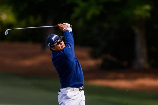 260409 Hideki Matsuyama of Japan during the first round of the 2026 Masters Golf Tournament on April 9, 2026 in Augusta. Photo: Petter Arvidson BILDBYRAN kod PA PA1193 golf masters bbeng the masters augusta Copyright: PETTERxARVIDSON BB260409PA350