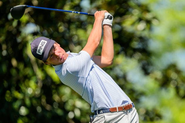 260409 Mason Howell of the United States during the first round of the 2026 Masters Golf Tournament on April 9, 2026 in Augusta. Photo: Petter Arvidson BILDBYRAN kod PA PA1193 golf masters bbeng the masters augusta Copyright: PETTERxARVIDSON BB260409PA357