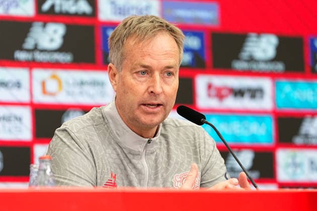 10.04.2026, xydrx, Fußball, Pressekonferenz Bayer 04 Leverkusen mit Cheftrainer Kasper Hjulmand vor dem Bundesliga Auswärtsspiel gegen Borussia Dortmund, Saison 2025 2026 DFB regulations prohibit any use of photographs as image sequences and or quasi-video. *** 10 04 2026, xydrx, Football, Press conference Bayer 04 Leverkusen with head coach Kasper Hjulmand before the Bundesliga away match against Borussia Dortmund, season 2025 2026 DFB regulations prohibit any use of photographs as image sequences and or quasi video Copyright: HMBxMedia YannisxDreimann