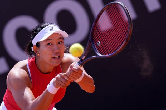 Moyuka Uchijima (JPN) during the Billy Jean King Cup tennis match between Elisabetta Cocciaretto (ITA) vs Moyuka Uchijima (JPN) at the Velletri™s stadium, Italy - Friday April 10, 2026 - Tennis ( Photo by Alfredo Falcone LaPresse )  Copyright: xAlfredoxFalcone LaPressex
