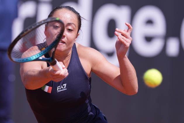 Elisabetta Cocciaretto (ITA) during the Billy Jean King Cup tennis match between Elisabetta Cocciaretto (ITA) vs Moyuka Uchijima (JPN) at the Velletri™s stadium, Italy - Friday April 10, 2026 - Tennis ( Photo by Alfredo Falcone LaPresse )  Copyright: xAlfredoxFalcone LaPressex