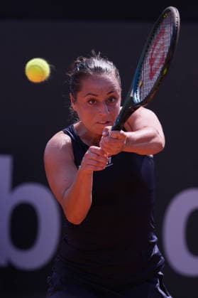Elisabetta Cocciaretto (ITA) during the Billy Jean King Cup tennis match between Elisabetta Cocciaretto (ITA) vs Moyuka Uchijima (JPN) at the Velletri™s stadium, Italy - Friday April 10, 2026 - Tennis ( Photo by Alfredo Falcone LaPresse )  Copyright: xAlfredoxFalcone LaPressex