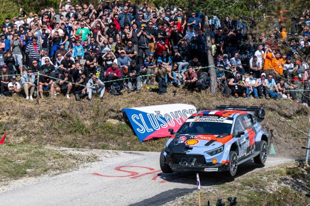 Adrien Fourmaux (FRA) and Alexandre Coria (FRA) on a Hyundai i20 N Rally1 driving for Hyundai Shell Mobis World Rally Team during 4th round of FIA WRC, Motorsport Rallye, WM Croatia Rally in Rijeka , Croatia, on April 10, 2026  Copyright: xFedericoxManoni IPAxSportx xipa-agency.netx xx IPA_73862114 IPA_Agency_IPA73862114