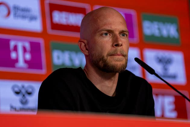 Pressekonferenz 1.FC Köln mit Cheftrainer Rene Wagner vor dem Bundesliga Spiel gegen Werder Bremen im Clubhaus am Geißbockheim, Saison 2025 2026, 10.04.2026 DFB regulations prohibit any use of photographs as image sequences and or quasi-video. *** Press conference 1 FC Köln with head coach Rene Wagner before the Bundesliga match against Werder Bremen in the clubhouse at Geißbockheim, season 2025 2026, 10 04 2026 DFB regulations prohibit any use of photographs as image sequences and or quasi video Copyright: HMBxMedia MarcoxBader