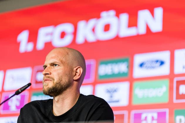COLOGNE, GERMANY - APRIL 10: Rene Wagner (Head Coach 1. FC Koeln) during the pre game press conference, PK, Pressekonferenz before the 1. Bundesliga match between 1. FC Koeln and Werder Bremen at Geissbockheim on April 10, 2026 in Cologne, Germany. North Rhine Westphalia Germany Copyright: xSteffiexWunderlx