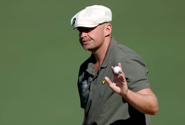 Golf 2026 Masters Tournament - Round 2 Harry Hall of England reacts after a putt on Hole 2 in Round 2 of the 2026 Masters tournament in August, Georgia, USA, 10 April 2026. Augusta United States  Copyright: xCHRISxTORRESx