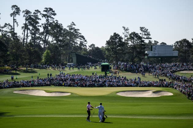 260410 Ludvig Aberg of Sweden during the second round of the 2026 Masters Golf Tournament on April 10, 2026 in Augusta. Photo: Petter Arvidson BILDBYRAN kod PA PA1194 golf masters bbeng the masters augusta  Copyright: PETTERxARVIDSON BB260410PA048