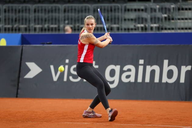 Gliwice 10.04.2026. Tenis Billie Jean King Cup kwalifikacje mecz: Polska - Ukraina --- Tennis Billie Jean King Cup Qualifiers match: Poland - Ukraine nz Martyna Kubka Fot. Kacper Staniec NEWSPIX.PL --- newspix.pl 