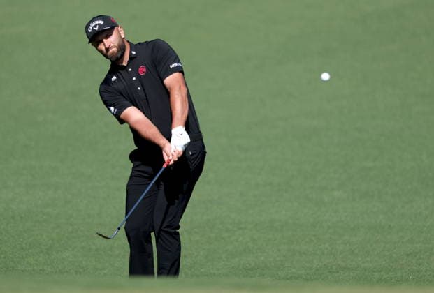Golf 2026 Masters Tournament - Round 2 Jon Rahm of Spain plays a shot from the fairway on Hole 2 in Round 2 of the 2026 Masters tournament in August, Georgia, USA, 10 April 2026. Augusta United States  Copyright: xCHRISxTORRESx