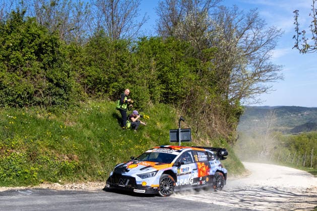 FIA World Rally Championship Croatia - Day Two Adrien Fourmaux of France and Alexandre Coria of France from Hyundai Shell Mobis World Rally Team in Hyundai i20 N Rally1 competes during Day Two of the FIA World Rally Championship Croatia on April 09, 2026 in village Ukotici, near Pazin, Istria County, Croatia.  SreckoxNiketic PIXSELL