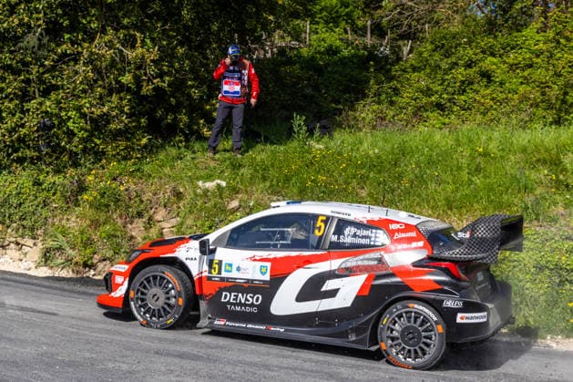 FIA World Rally Championship Croatia - Day Two Sami Pajari of Finland and Marko Salminen of Finland from Toyota Gazoo Racing WRT2 Team in Toyota GR Yaris Rally1 competes during Day Two of the FIA World Rally Championship Croatia on April 09, 2026 in village Ukotici, near Pazin, Istria County, Croatia.  SreckoxNiketic PIXSELL