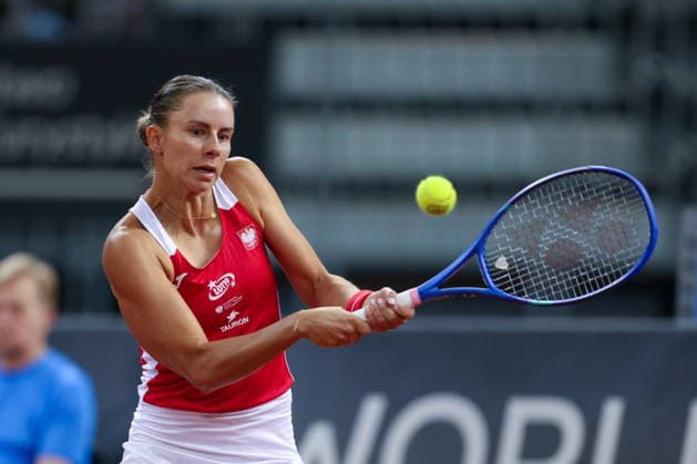 2026.04.10 Gliwice Tenis Billie Jean King Cup mecz kwalifikacyjny Polska - Ukraina N z Magda Linette pierwszy mecz gry pojedynczej (first singles match) Foto Sebastian Sienkiewicz PressFocus 2026.04.10 Gliwice Tennis Billie Jean King Cup Qualifiers Match Poland - Ukraine Magda Linette pierwszy mecz gry pojedynczej (first singles match) Credit: Sebastian Sienkiewicz PressFocus NEWSPIX.PL --- newspix.pl 