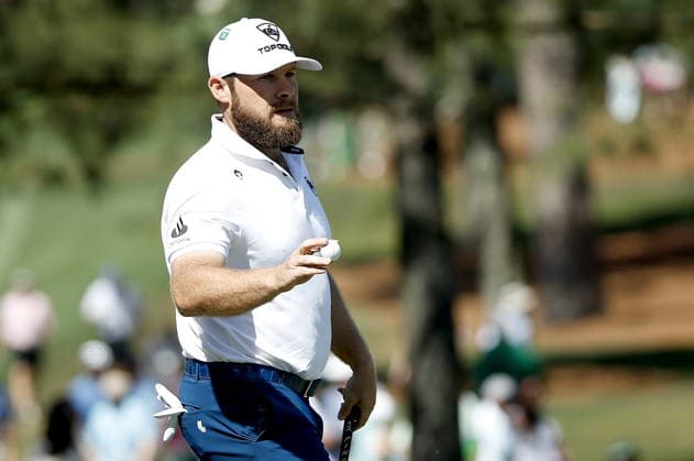 Golf 2026 Masters Tournament - Round 2 Tyrrell Hatton of England reacts after a birdie on Hole 7 in Round 2 of the 2026 Masters tournament in August, Georgia, USA, 10 April 2026. Augusta United States  Copyright: xCHRISxTORRESx