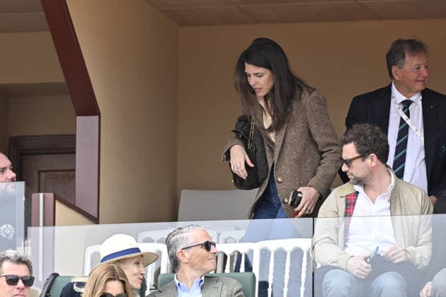 CELEBRITES : Tennis - Monte Carlo Rolex Masters 2026 - ATP, Tennis Herren - 10 04 2026 Sylvester Strautmann - Alexandra de Hanovre et la princesse Charlotte Casiraghi et Nicolas Mathieu NO CREDIT MONACO Copyright: xCCx