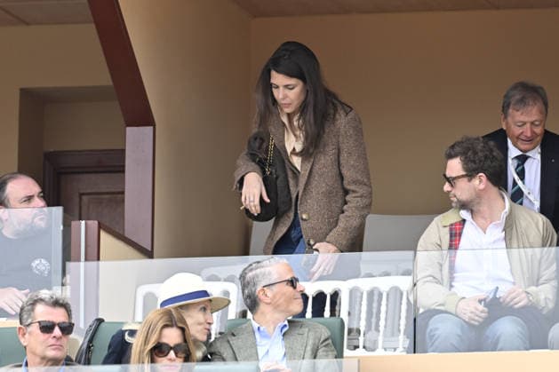 CELEBRITES : Tennis - Monte Carlo Rolex Masters 2026 - ATP, Tennis Herren - 10 04 2026 Sylvester Strautmann - Alexandra de Hanovre et la princesse Charlotte Casiraghi et Nicolas Mathieu NO CREDIT MONACO Copyright: xCCx