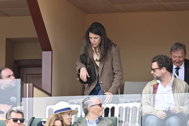 CELEBRITES : Tennis - Monte Carlo Rolex Masters 2026 - ATP, Tennis Herren - 10 04 2026 Sylvester Strautmann - Alexandra de Hanovre et la princesse Charlotte Casiraghi et Nicolas Mathieu NO CREDIT MONACO  Copyright: xCCx