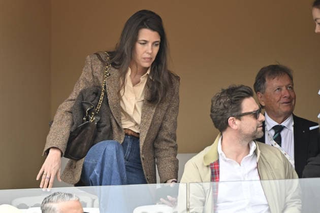 CELEBRITES : Tennis - Monte Carlo Rolex Masters 2026 - ATP, Tennis Herren - 10 04 2026 Sylvester Strautmann - Alexandra de Hanovre et la princesse Charlotte Casiraghi et Nicolas Mathieu NO CREDIT MONACO  Copyright: xCCx