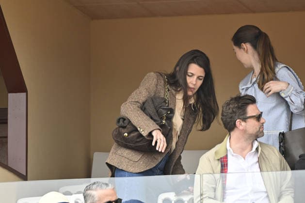 CELEBRITES : Tennis - Monte Carlo Rolex Masters 2026 - ATP, Tennis Herren - 10 04 2026 Sylvester Strautmann - Alexandra de Hanovre et la princesse Charlotte Casiraghi et Nicolas Mathieu NO CREDIT MONACO Copyright: xCCx