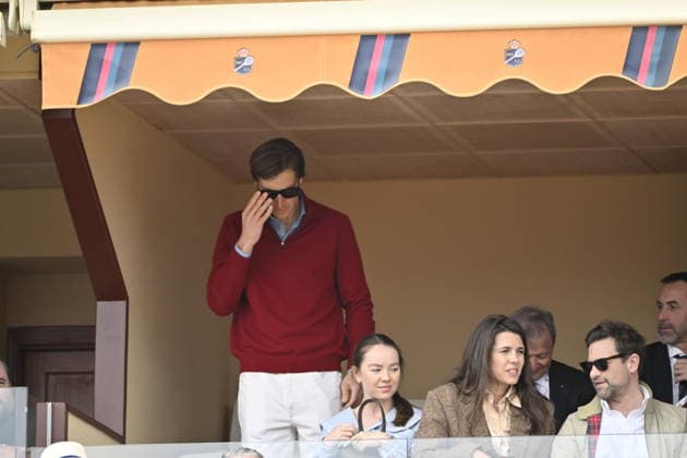 CELEBRITES : Tennis - Monte Carlo Rolex Masters 2026 - ATP, Tennis Herren - 10 04 2026 Sylvester Strautmann - Alexandra de Hanovre et la princesse Charlotte Casiraghi et Nicolas Mathieu NO CREDIT MONACO Copyright: xCCx