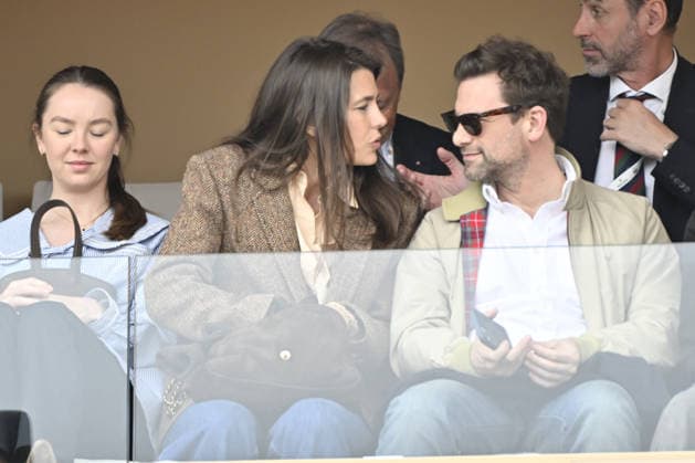 CELEBRITES : Tennis - Monte Carlo Rolex Masters 2026 - ATP, Tennis Herren - 10 04 2026 Sylvester Strautmann - Alexandra de Hanovre et la princesse Charlotte Casiraghi et Nicolas Mathieu NO CREDIT MONACO  Copyright: xCCx