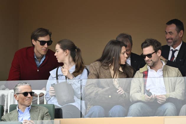 CELEBRITES : Tennis - Monte Carlo Rolex Masters 2026 - ATP, Tennis Herren - 10 04 2026 Sylvester Strautmann - Alexandra de Hanovre et la princesse Charlotte Casiraghi et Nicolas Mathieu NO CREDIT MONACO  Copyright: xCCx