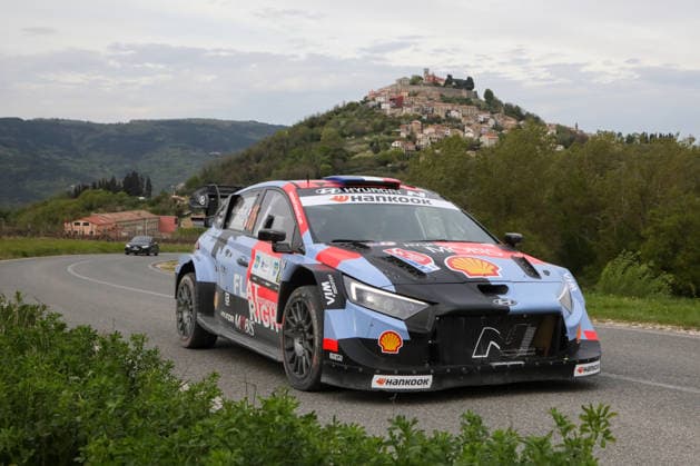 Croatia, Motovun 100426. Special stage on the 13.78 km long Jezero Butoniga - Motovun section on the first day of the competition held in the Istrian region as part of the 5th WRC, Motorsport Rallye, WM Croatia Rally motoring spectacle. Photo: Goran Sebelic CROPIX Copyright: xxGoranxSebelicx rally_motovun05-100426