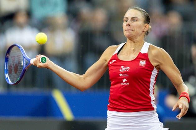 Billie Jean King Cup: Poland vs Ukraine Magda Linette during Billie Jean King Cup 2026 qualifiers match Poland vs Ukraine at PreZero Arena in Gliwice, Poland, on April 10, 2026 Gliwice Poland  Copyright: xFotoxOlimpikx originalFilename:jastrzebowski-billieje260410_npt6i.jpg