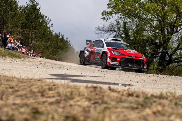 FIA World Rally Championship Croatia - Day Two Yuki Yamamoto of Japan and James Fulton of Ireland from Printsport Team in Toyota GR Yaris competes during Day Two of the FIA World Rally Championship Croatia on April 09, 2026 in village Grimalda, near Pazin, Istria County, Croatia.  IgorxKralj PIXSELL