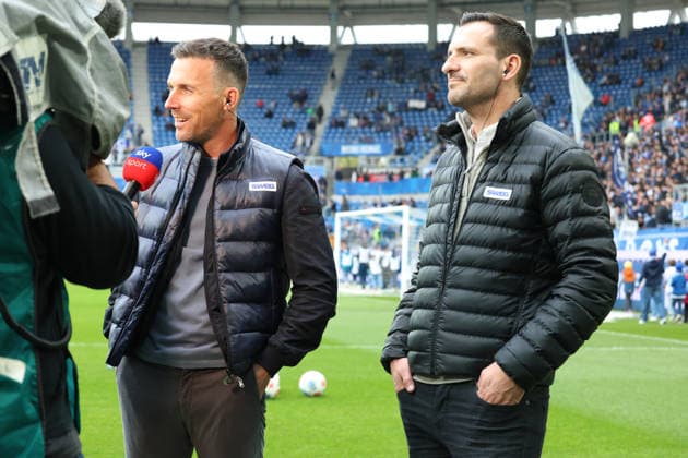 10.04.2026, xrekx, Fussball 2.Bundesliga, Karlsruher SC - Arminia Bielefeld v.l. Christian Eichner Trainer (Karlsruher SC) Mario Eggimann Geschäftsführer (Karlsruher SC) im Interview (DFL DFB REGULATIONS PROHIBIT ANY USE OF PHOTOGRAPHS as IMAGE SEQUENCES and or QUASI-VIDEO) Karlsruhe *** 10 04 2026, xrekx, Fußball 2 Bundesliga, Karlsruher SC Arminia Bielefeld v l Christian Eichner Trainer Karlsruher SC Mario Eggimann Geschäftsführer Sport Karlsruher SC im Interview DFL DFB REGULATIONS PROHIBIT ANY USE OF PHOTOGRAPHS as IMAGE SEQUENCES and or QUASI VIDEO Karlsruhe