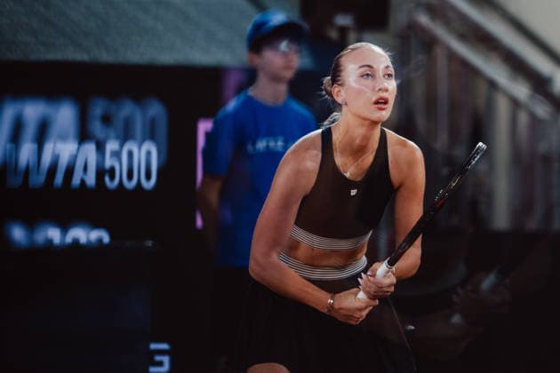 TENNIS - WTA, Tennis Damen Upper Austria Ladies Linz LINZ,AUSTRIA,10.APR.26 - TENNIS - WTA Tour, Upper Austria Ladies Linz. Image shows Anastasia Potapova (AUT).  GEPAxpictures xAlexanderxSolc