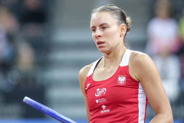 10.04.2026, Gliwice Mecz Tenis Billie Jean King Cup Polska - Ukraina - The World Cup Of Tennis Billie Jean King Cup Poland - Ukraina Nz. Magda Linette Fot. Michal Chwieduk Arena Akcji NEWSPIX.PL --- newspix.pl 