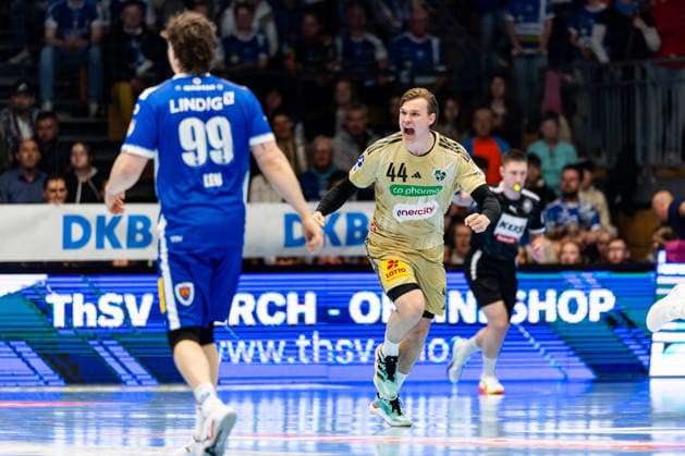 10.04.2026, GER, Handball, Maenner, Saison 25 26, Daikin 1.Bl, 28.Spieltag, ThSV Eisenach - TSV Hannover-Burgdorf Thomas Alfred Solstad (TSV Hannover-Burgdorf) 99817 Eisenach Werner-Assmann-Halle Am Sportp Thueringen Deutschland