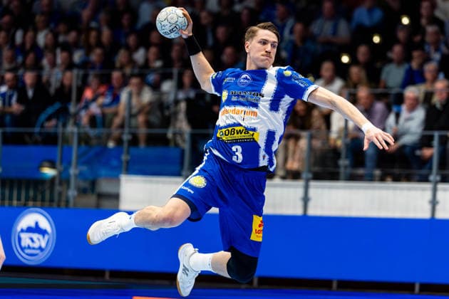 10.04.2026, GER, Handball, Maenner, Saison 25 26, Daikin 1.Bl, 28.Spieltag, ThSV Eisenach - TSV Hannover-Burgdorf Oskar Joelsson (ThSV Eisenach,3) 99817 Eisenach Werner-Assmann-Halle Am Sportp Thueringen Deutschland