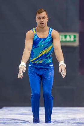 DOBRO FIG Apparatus World Cup Osijek 2026 Qualifications Milad Karimi of Kazakhstan performs on the high bar during the DOBRO FIG Apparatus World Cup Osijek 2026 Qualifications at Sports Hall Gradski vrt on April 10, 2026. in Osijek, Croatia.  DavorxJavorovic PIXSELL