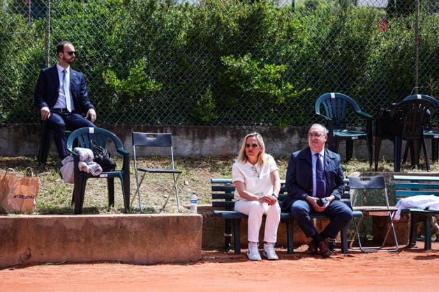 Billie Jean King Cup - Day 4 - Turkiye v Latvia Haldun Koc, Turkish ambassador in Portugal, watches Ada Kumru of Turkey compete in the Billie Jean King Cup play-offs women s singles match against Latvia on day four of the Billie Jean King Cup play-offs at Clube de Tenis do Jamor in Lisbon, Portugal, on April 10, 2026. Lisbon Lisboa Portugal  Copyright: xMiguelxReisx originalFilename:reis-notitle260410_npigl.jpg