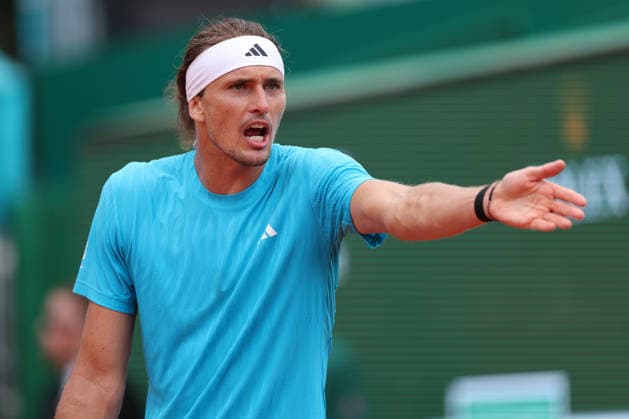 Rolex Monte-Carlo Masters - Day Six Alexander Zverev of Germany reacts during his quarter final match against Joao Fonseca of Brazil on day Six of the Rolex Monte-Carlo Masters at Monte-Carlo Country Club on April 10, 2025 in Monte-Carlo, Monaco. Monaco Monte-Carlo Country Club Monte_Carlo Monaco Copyright: xAllstarxPicturexLibraryxLtdx