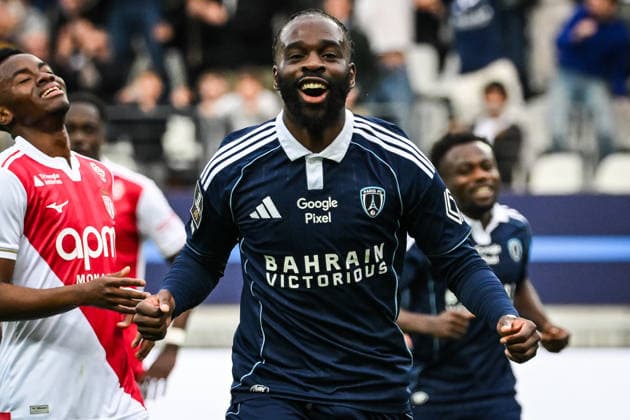 April 10, 2026, Paris, France, France: Jonathan IKONE of Paris FC celebrates his goal during the Ligue 1 match between Paris FC and AS Monaco at Jean-Bouin Stadium on April 10, 2026 in Paris, France. Paris FC V AS Monaco - Ligue 1  - ZUMAm308 20260410_zsp_m308_009 Copyright: xMatthieuxMirvillex